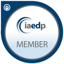 IAEDP member badge.