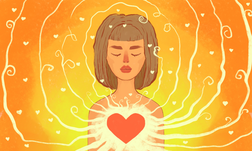 Beautiful animated picture of close eye women with yellow and orange swirls surrounding her. Red heart beaming in the center. With online life coaching you can reclaim what you have lost. Discover who you are with authenticity coaching in Florida or Texas today. An online coach can help you find perspective and strategies. Begin online coaching.